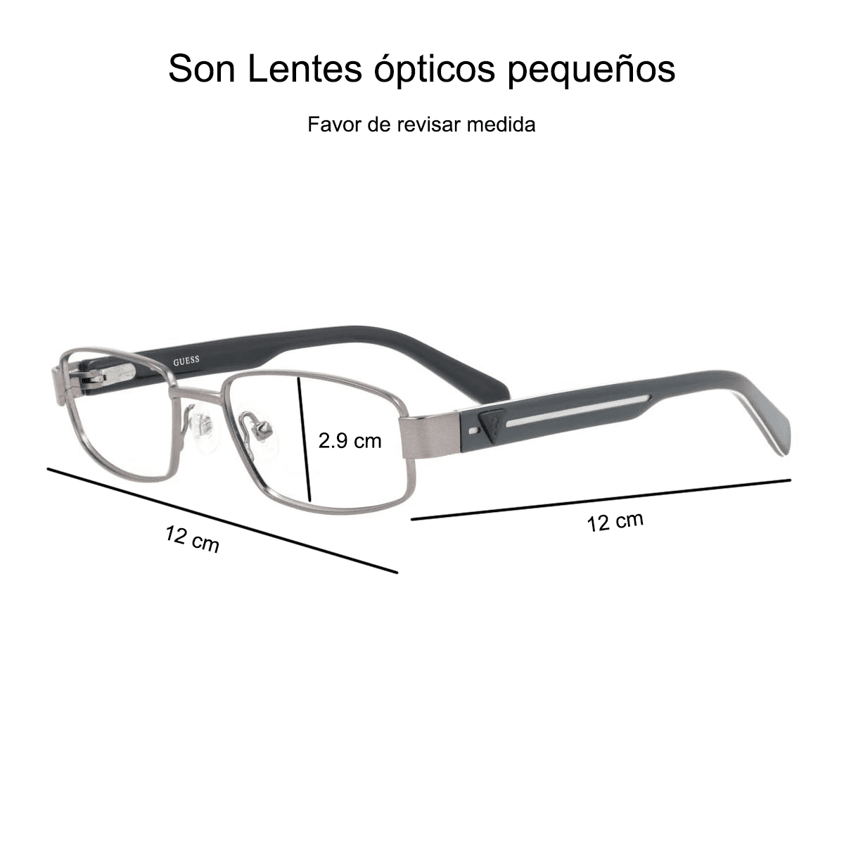 Guess, Lentes Ópticos, Rectangular, Hombre, GU9101-3. - Imagen 3