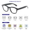 Lentes de Acetato, Protectores de Luz Azul, Unisex, Alta Calidad, Negro 998-001(A) - Imagen 2