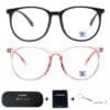 2 Pza Gafas Protectores Luz Azul Negro/Rosa 999-009