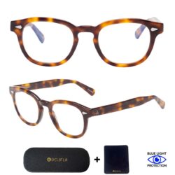 Lentes de Acetato, Protectores de Luz Azul, Unisex, Alta Calidad, Havana 998-002(B)