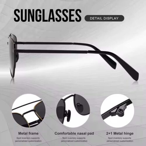 Eclat, Lentes de Sol, Polarizadas, Unisex, 801-004 Gunmetal/Blue - Imagen 4