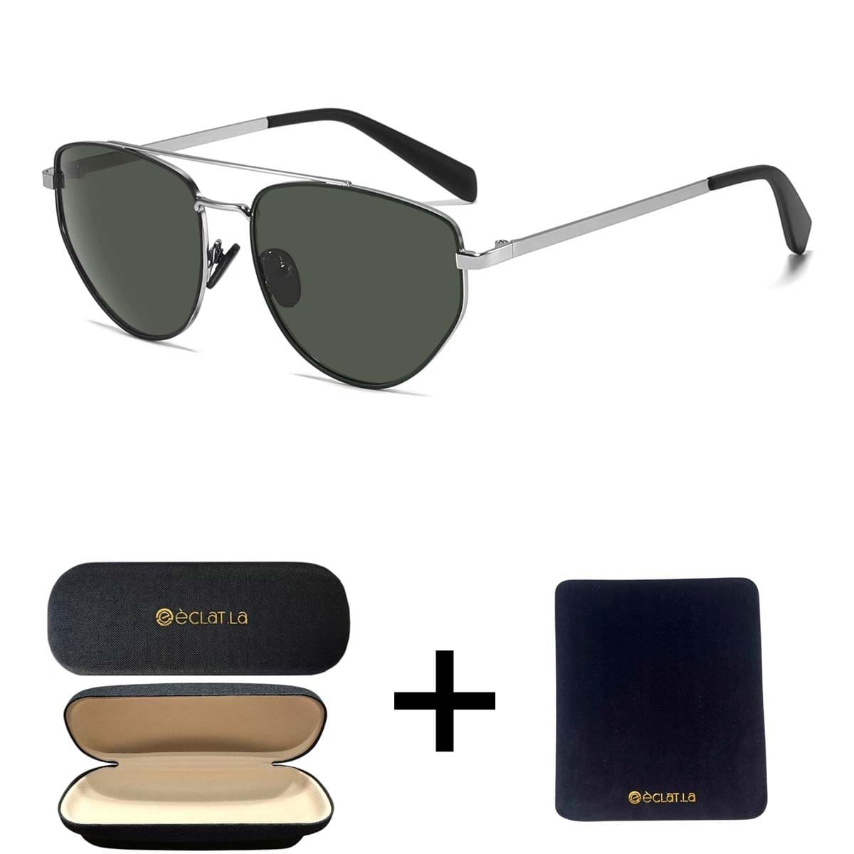 Eclat, Lentes de Sol, Polarizadas, Unisex, 801-003 Gunmetal/Green
