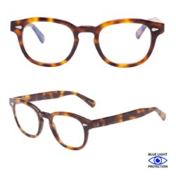 Lentes de Acetato, Protectores de Luz Azul, Unisex, Alta Calidad, Havana.