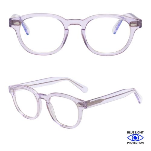 Lentes de Acetato, Protectores de Luz Azul, Unisex, Alta Calidad, Cristal.
