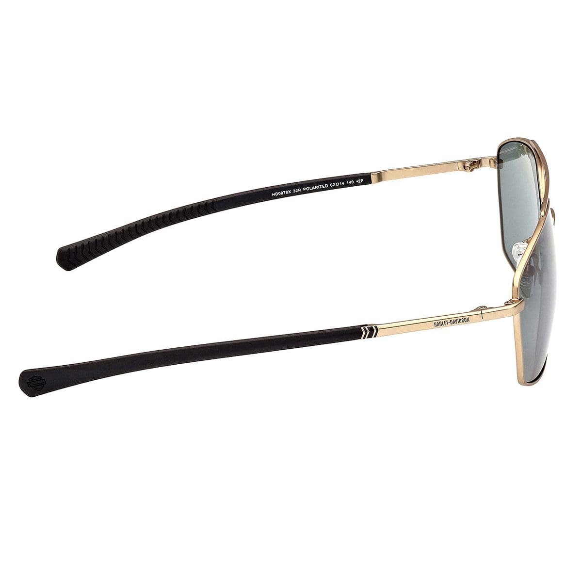 Harley Davidson, Lentes de Sol, Aviador, Hombre, HD0978X Gold/Green - Imagen 6
