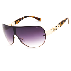 Guess, Lentes de Sol, Uni, Shield, GU00037 Gold/Smoke Havana Gradient