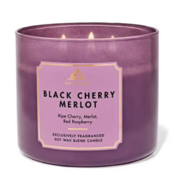 Vela Grande de 3 Pabilos Bath & Body Works Black Cherry Merlot