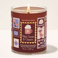 Vela 227gr de 1 Pabilo Bath & Body Works Hot Cocoa & Cream