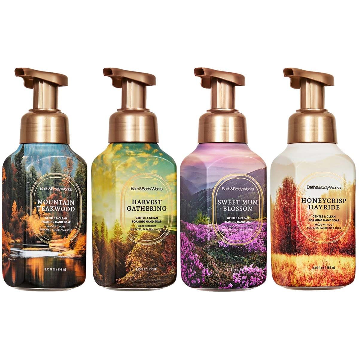 Jabón Espuma Para Manos Bath & Body Works Flora 4 Pack