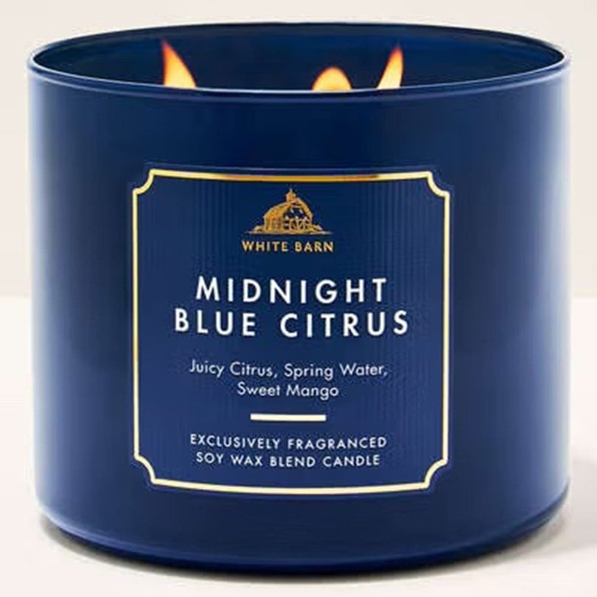 Vela Grande de 3 Pabilos Bath & Body Works Midnight Blue Citrus - Imagen 2