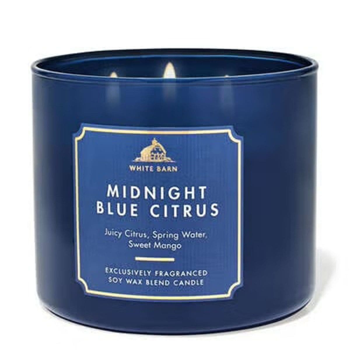 Vela Grande de 3 Pabilos Bath & Body Works Midnight Blue Citrus