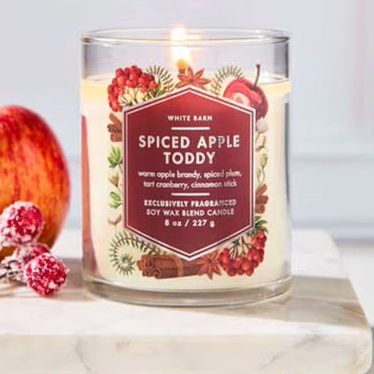 Vela 227gr de 1 Pabilo Bath & Body Works Spiced Apple Toddy - Imagen 2