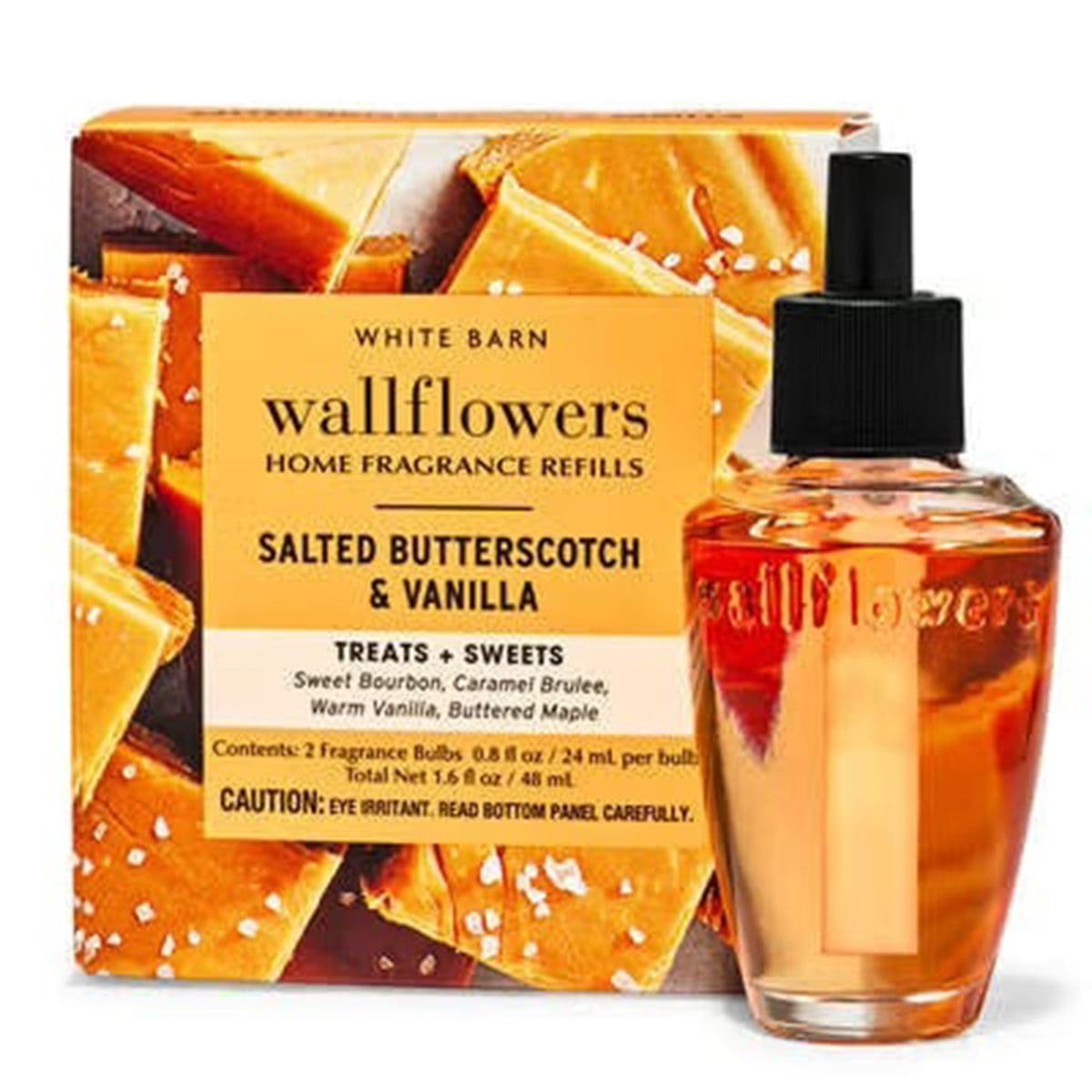 2 Aromatizantes Wallflowers, Bath & Body Works, Salted Butterscotch & Vanilla