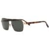 Ermenegildo Zegna, Lentes de Sol, Rectangulares, Unisex, 0210 Gold / Brown - Imagen 6