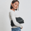 Bolso Tejido de alta costura Francesa, Bolso de Hombro GiGi, Joia 001-004 - Imagen 7