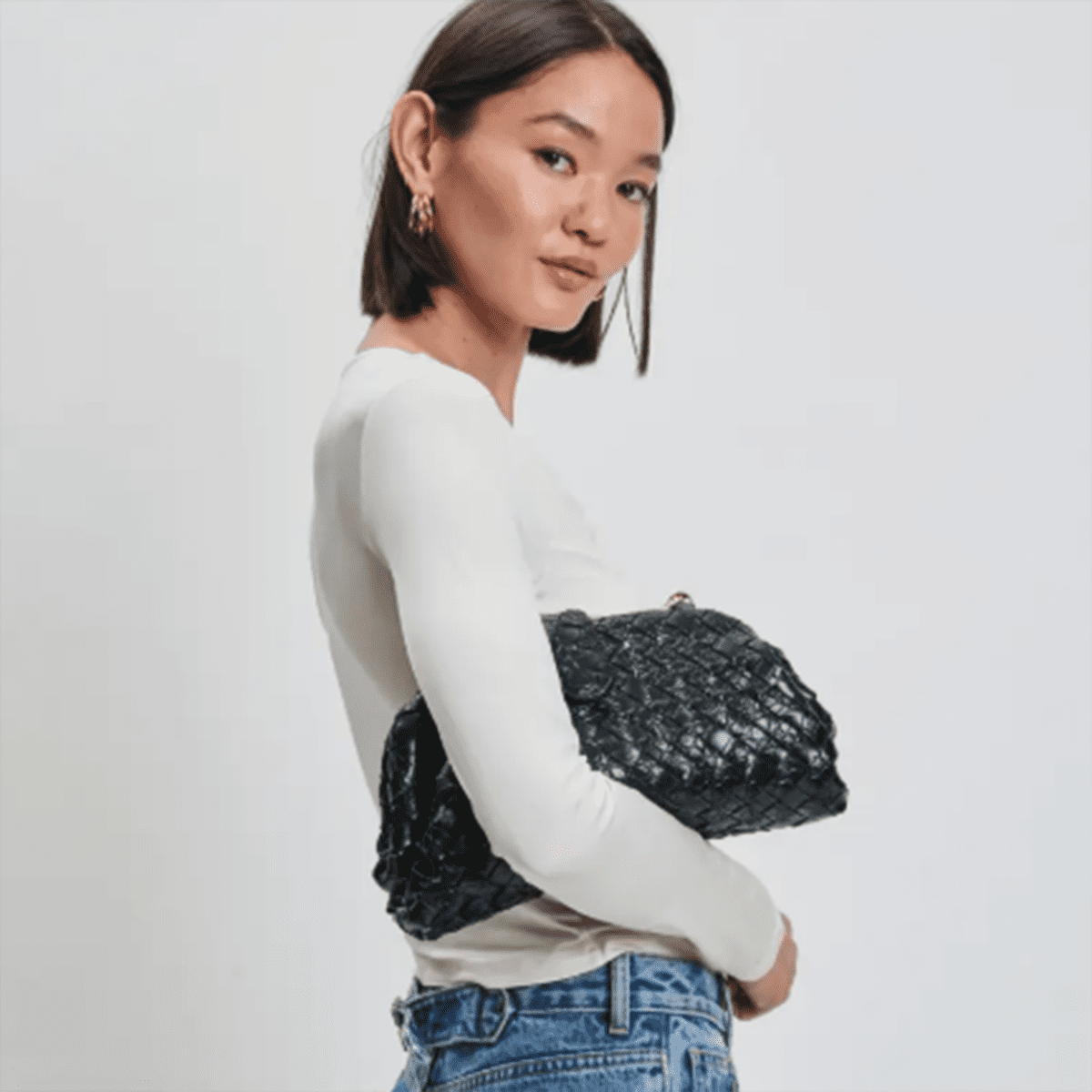 Bolso Tejido de alta costura Francesa, Bolso de Hombro GiGi, Joia 001-004 - Imagen 7