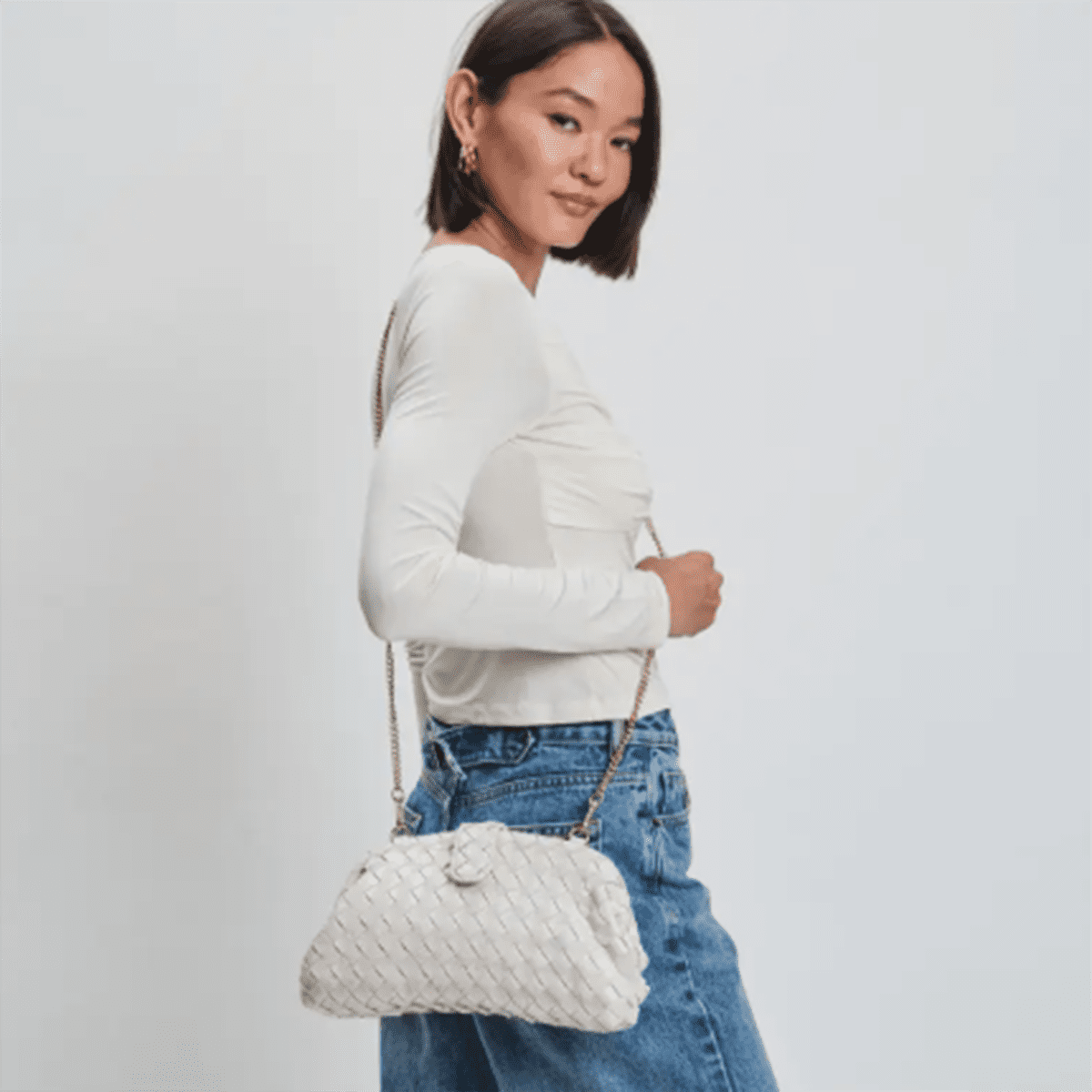 Bolso Tejido de alta costura Francesa, Bolso de Hombro GiGi, Joia 001-005 - Imagen 5