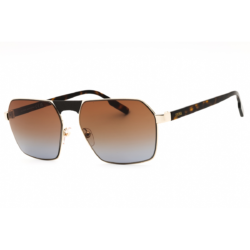 Ermenegildo Zegna, Lentes de Sol, Rectangulares, Unisex, 0210 Gold / Brown