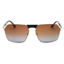 Alternative view of Ermenegildo Zegna, Lentes de Sol, Rectangulares, Unisex, 0210 Gold / Brown