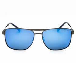 Alternative view of Polaroid, Lentes de Sol, Redondo, Uni, 2136/G/S/X Ruthenium / Blue