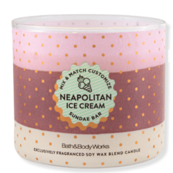 Vela Grande de 3 Pabilos Bath & Body Works Neapolitan Ice Cream