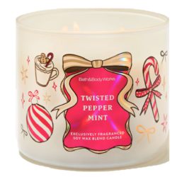 Vela Grande de 3 Pabilos Bath & Body Works Twisted Peppermint