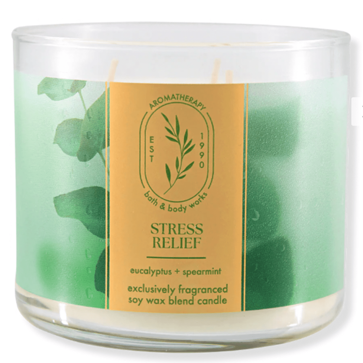 Vela Grande de 3 Pabilos Bath & Body Works Eucalyptus Spearmint