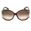 Ferragamo, Lentes de Sol, Redondo, Mujer, SF600S Dark Brown / Brown - Imagen 2
