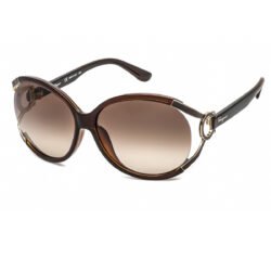 Ferragamo, Lentes de Sol, Redondo, Mujer, SF600S Dark Brown / Brown