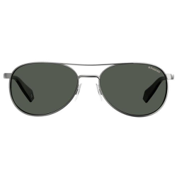 Alternative view of Polaroid, Lentes de Sol, Redondo, Uni, 6070/S/X Ruthenium / Grey