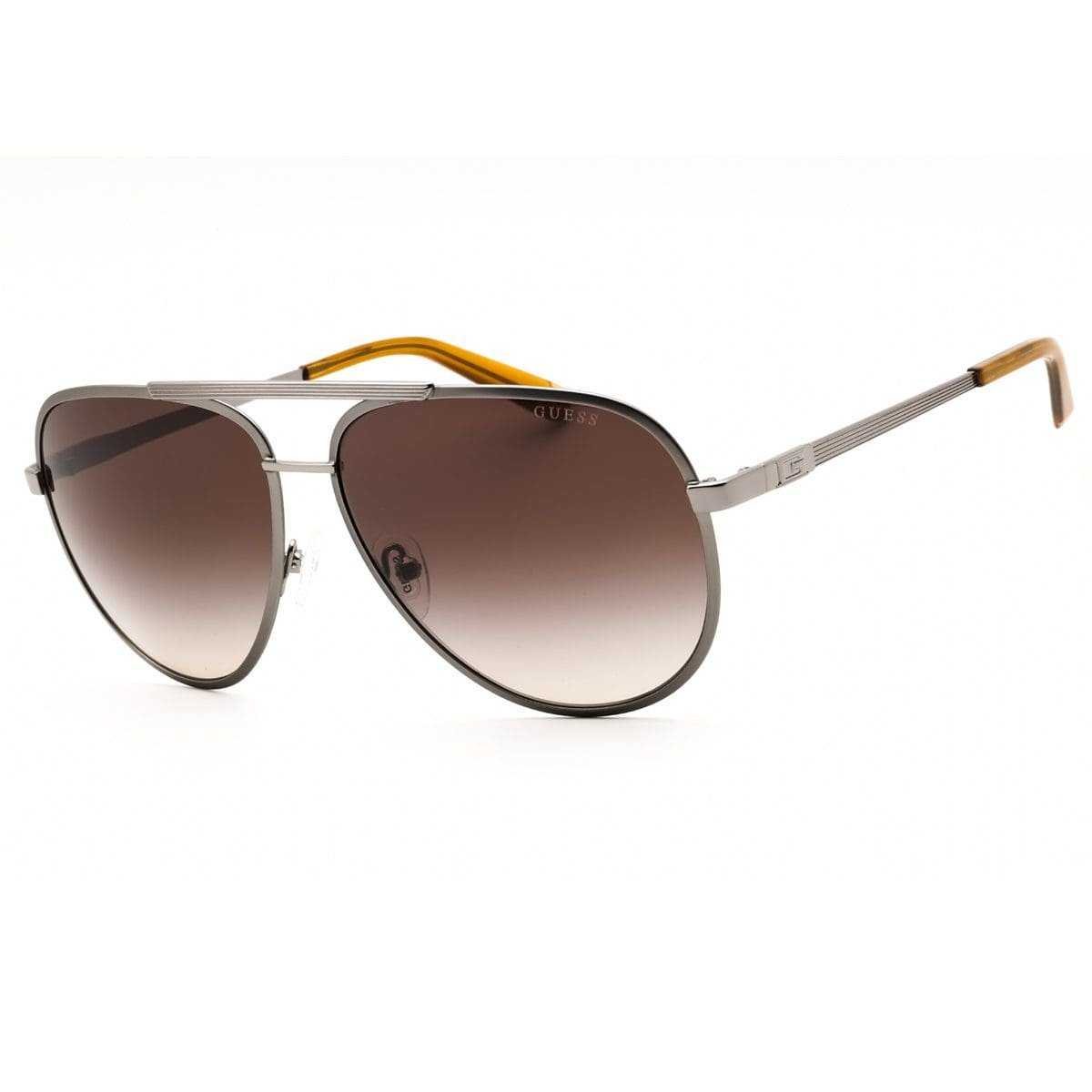 Guess, Lentes de Sol, Uni, Aviator, GU00209 Matte Gunmetal / Brown