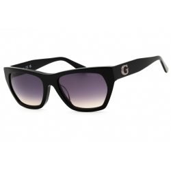 Guess, Lentes de Sol, Mujer, Rectangular, GU00203-H Shiny Black / Gradient Smoke