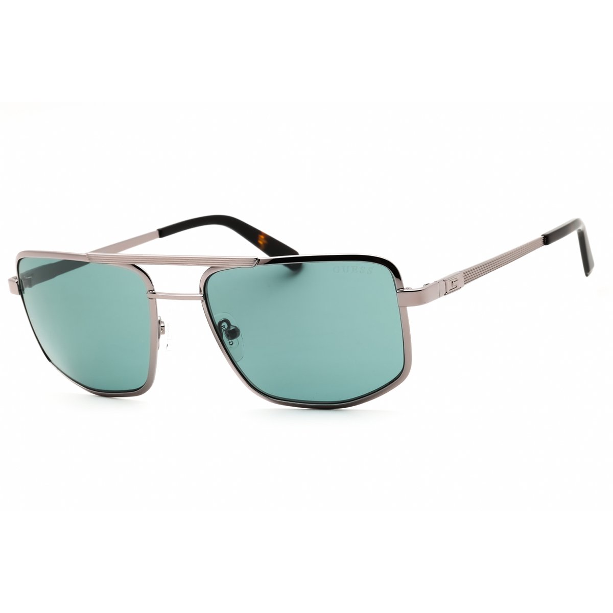 Guess, Lentes de Sol, Uni, Rectangular, GU00208 Shiny Gunmetal / Blue