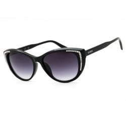 Guess, Lentes de Sol, Mujer, Rectangular, GO00006 Shiny Black / Gradient Smoke