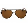 Kenneth Cole NY, Lentes de Sol, Aviador, Uni, KC00034 Shiny Black / Brown - Imagen 2