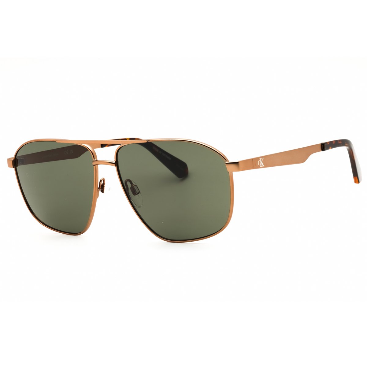 Calvin Klein, Lentes de Sol, Aviador, Uni, CKJ24202SN Amber Gold / Green
