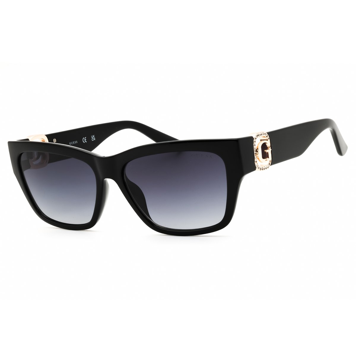 Guess, Lentes de Sol, Mujer, Rectangular, GU00105 Shiny Black / Gradient Smoke