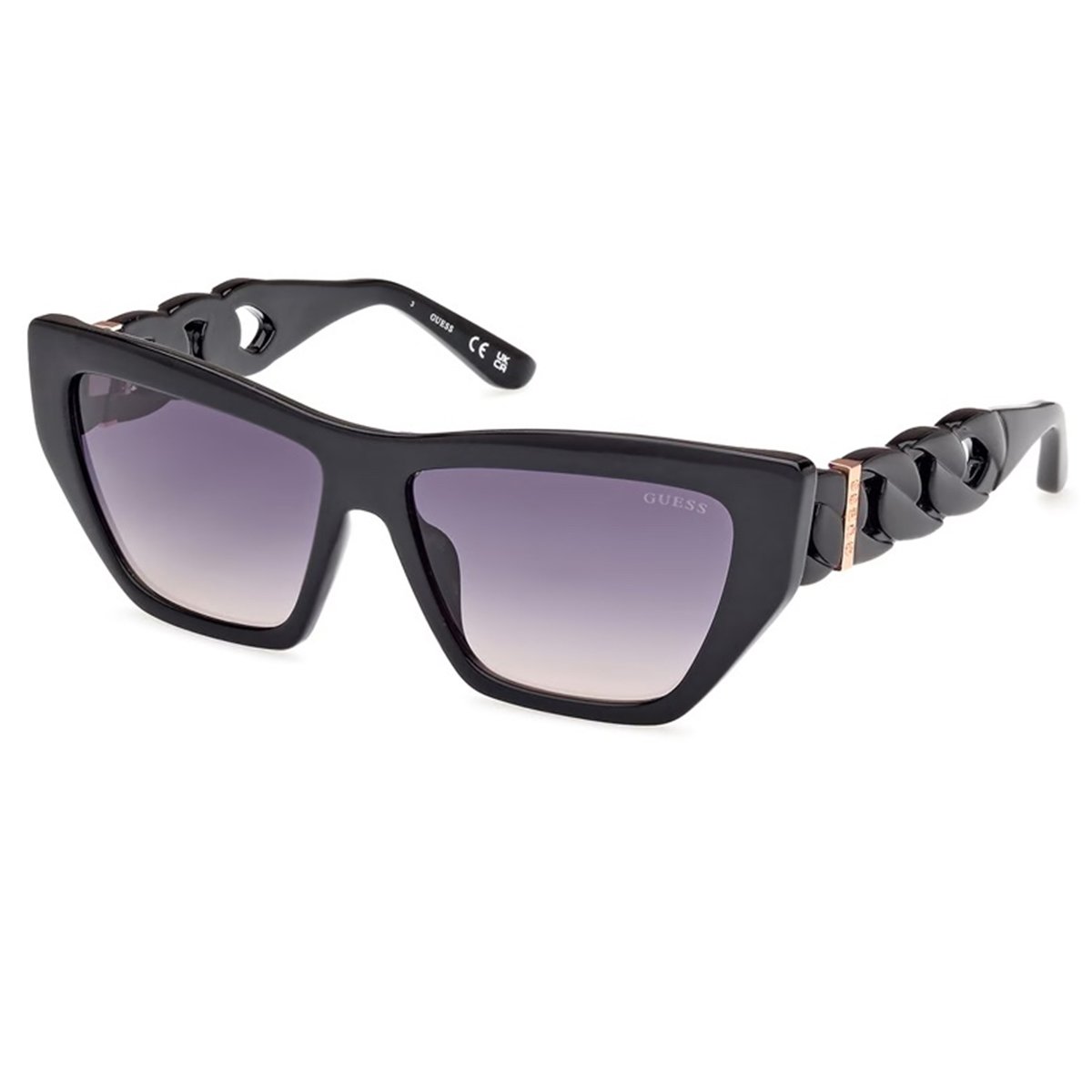 Guess, Lentes de Sol, Mujer, Cat Eye, GU00111 Shiny Black / Gradient Smoke - Imagen 4