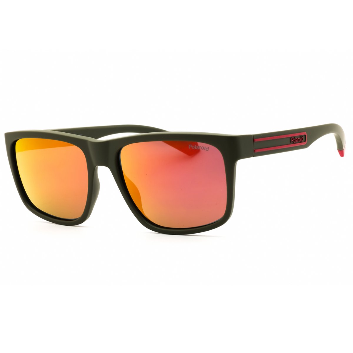 Polaroid, Lentes de Sol, Rectangular, Uni, 2149/S Military Green / Gradient Orange Mirror