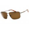 Timberland, Lentes de Sol, Rectangular, Uni, TB00010 Shiny Dark Nickeltin / Brown Polarized