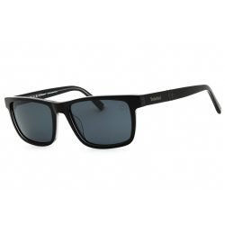 Timberland, Lentes de Sol, Rectangular, Uni, TB00020 Shiny Black / Smoke Polarized