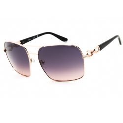 Guess, Lentes de Sol, Mujer, Rectangular, GU00159 Shiny Rose Gold / Gradient Smoke