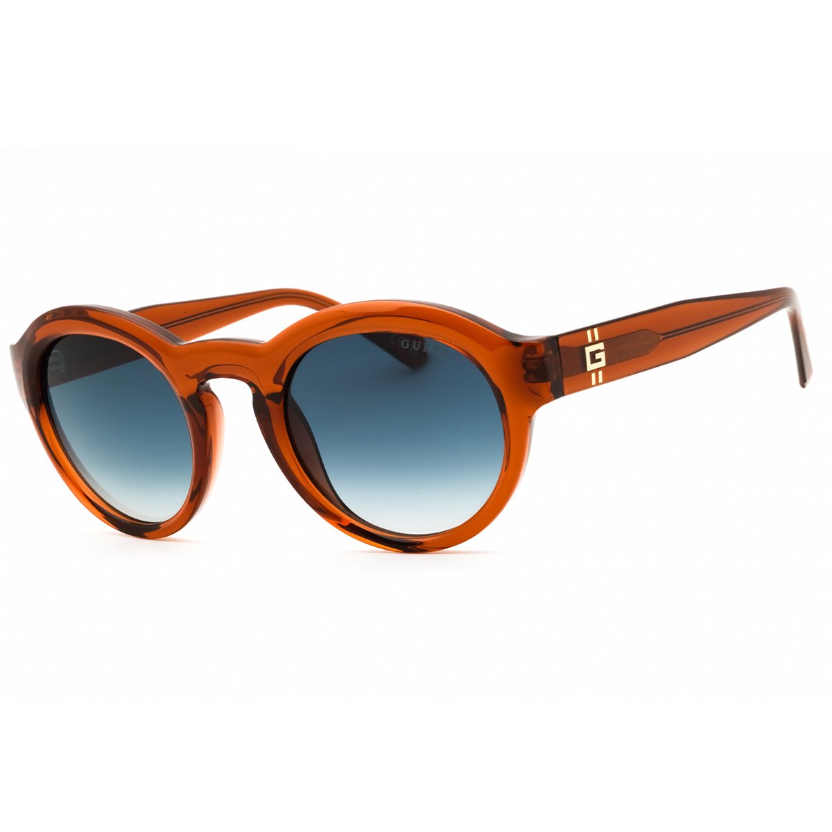 Guess, Lentes de Sol, Mujer, Redondo, GU00205 Shiny Dark Brown / Gradient Blue