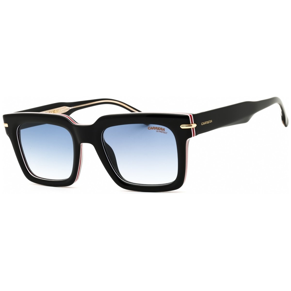 Carrera, Lentes de Sol, Rectangular, Uni, 316/S, STR Black / Blue SF