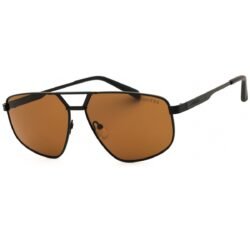 Guess Factory, Lentes de Sol, Rectangular, Uni, GF00044 Matte Black / Brown