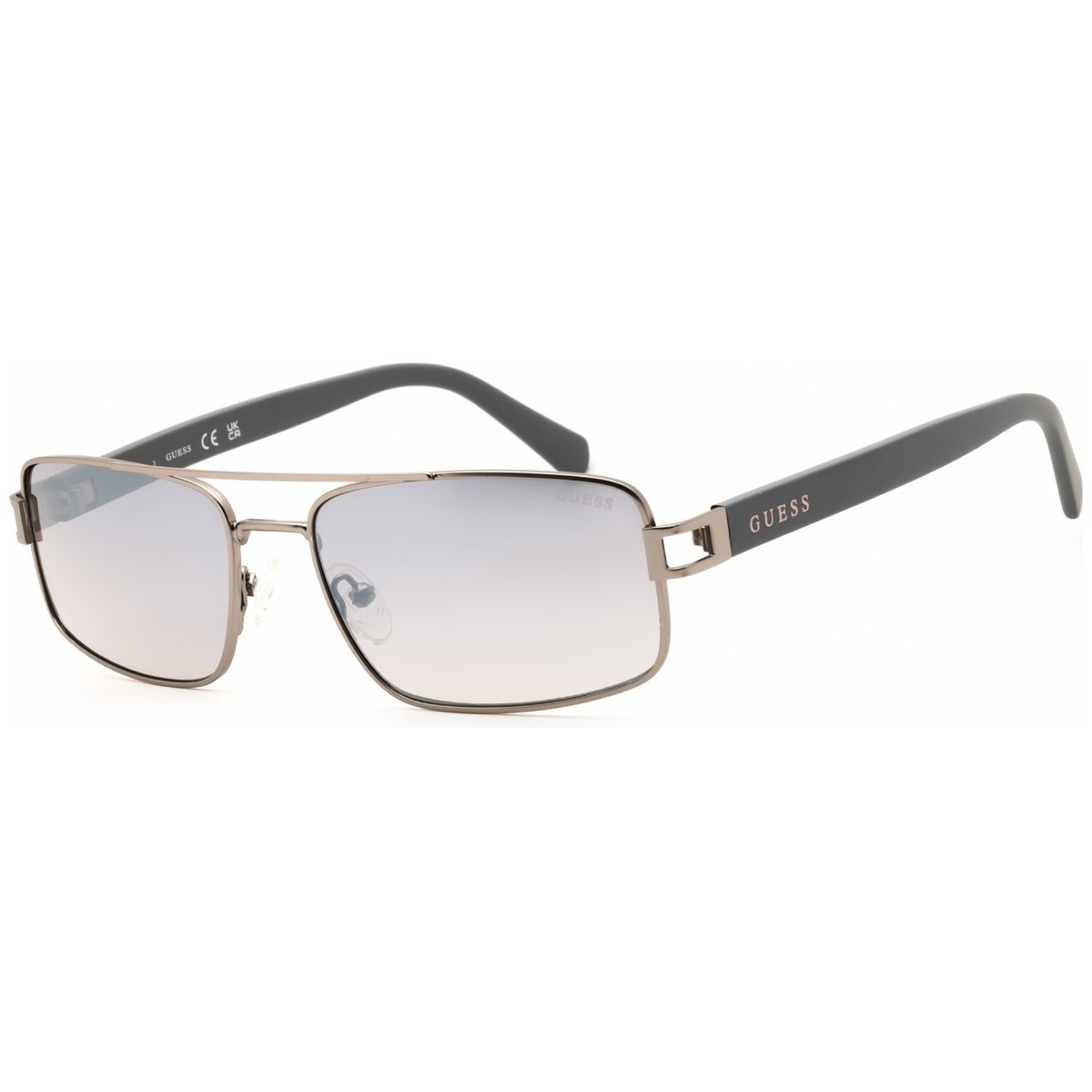 Guess Factory, Lentes de Sol, Rectangular, Uni, GF0069 Matte Light Nickeltin / Smoke Mirror